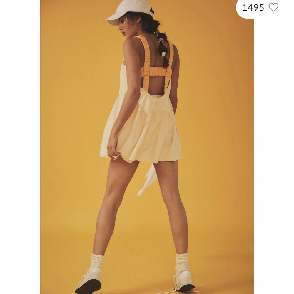 Really cute yellow exercise dress from free people